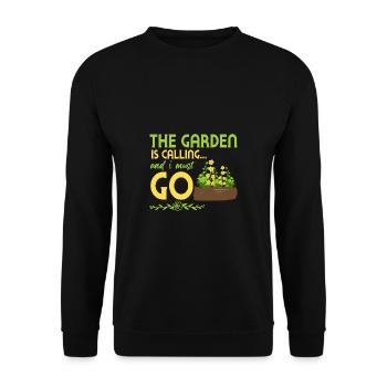 Garten Motiv Gärtner & Gärtnerin Spruch - Unisex Pullover - Schwarz - Vorne - Alina (178cm) & Michal (187cm)