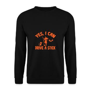 Grusel Halloweenspruch Spruch Halloween - Unisex Pullover - Schwarz - Vorne - Alina (178cm) & Michal (187cm)