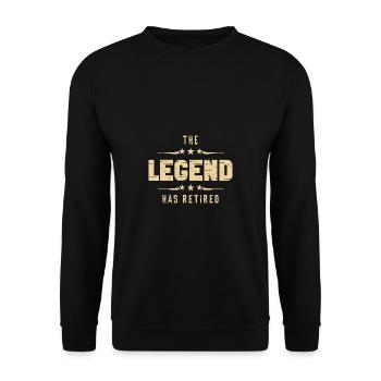 Rentner Sprüche & Geschenke Ruhestand - Unisex Pullover - Schwarz - Vorne - Alina (178cm) & Michal (187cm)