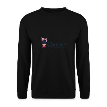 Real British Soldier Monarchy Platinum Jubilee - Unisex Sweatshirt - black - Front - Alina (178cm) & Michal (187cm)