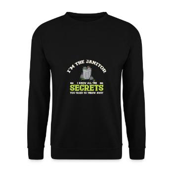 Putzfrau Spruch Reinigungskraft Putzfee - Unisex Pullover - Schwarz - Vorne - Alina (178cm) & Michal (187cm)