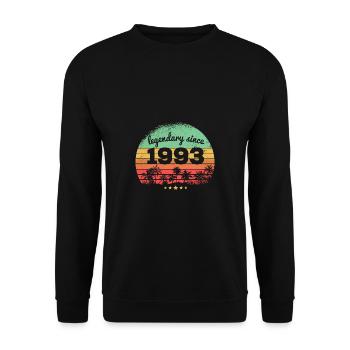 Legendary Since 1993 30. Geburtstag - Unisex Pullover - Schwarz - Vorne - Alina (178cm) & Michal (187cm)