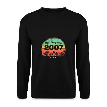 16 Years Old Legendary Since 2007 16th Birthday - Unisex Sweatshirt - black - Front - Alina (178cm) & Michal (187cm)