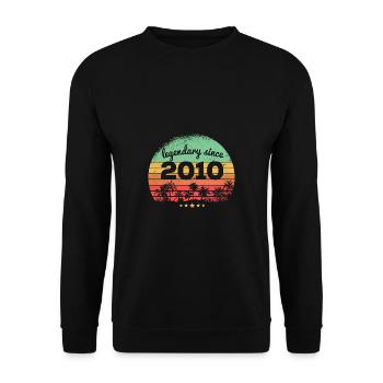 13 Years Old Legendary Since 2010 13th Birthday - Unisex Sweatshirt - black - Front - Alina (178cm) & Michal (187cm)