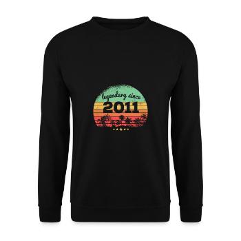 Légendaire depuis 2011 12e anniversaire - Sweat-shirt Unisexe - noir - Devant - Alina (178cm) & Michal (187cm)