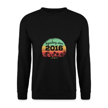 Légendaire depuis 2016 7ème anniversaire - Sweat-shirt Unisexe - noir - Devant - Alina (178cm) & Michal (187cm)
