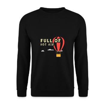 Heißluftballon & Ballon Fahrer Geschenk - Unisex Pullover - Schwarz - Vorne - Alina (178cm) & Michal (187cm)