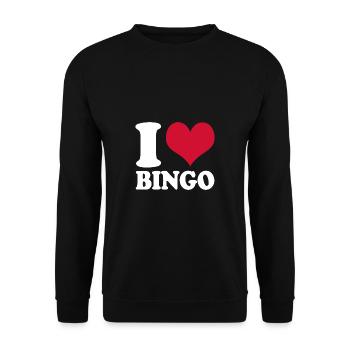 Jeu de bingo Joueur de bingo J’adore le bingo - Sweat-shirt Unisexe - noir - Devant - Alina (178cm) & Michal (187cm)