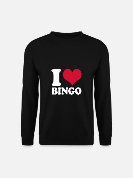 Bingospiel Bingospieler I Love Bingo - Unisex Pullover - Schwarz