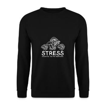 Pilzsammler Pilz Motiv für Pilzsucher - Unisex Pullover - Schwarz - Vorne - Alina (178cm) & Michal (187cm)