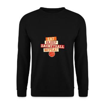 Basketball Spruch Motiv I Basketballer - Unisex Pullover - Schwarz - Vorne - Alina (178cm) & Michal (187cm)