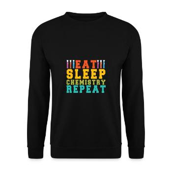 Chemie Lehrer Wissenschaftler Chemieker - Unisex Pullover - Schwarz - Vorne - Alina (178cm) & Michal (187cm)