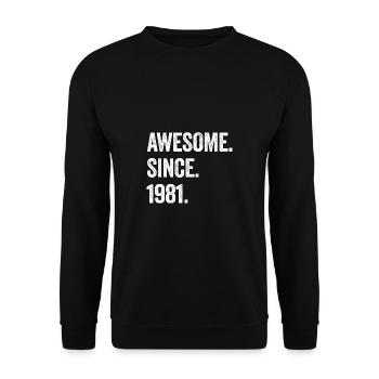 43e anniversaire 43 ans d’expérience depuis 1981 - Sweat-shirt Unisexe - noir - Devant - Alina (178cm) & Michal (187cm)