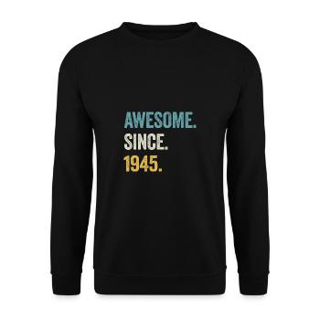 80e anniversaire 80 ans depuis 1945 - Sweat-shirt Unisexe - noir - Devant - Alina (178cm) & Michal (187cm)