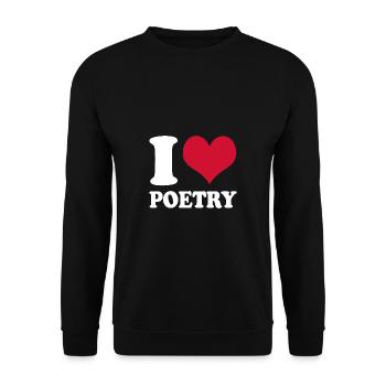 Poet I Love Poetry - Unisex Sweatshirt - black - Front - Alina (178cm) & Michal (187cm)