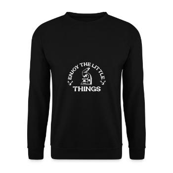 Biologie Lehrer Motiv Naturwissenschaft - Unisex Pullover - Schwarz - Vorne - Alina (178cm) & Michal (187cm)