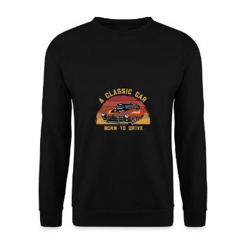 Tuning Spruch für Motorsport / Auto Fans - Unisex Pullover - Schwarz - Vorne - Alina (178cm) & Michal (187cm)