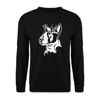 Bull Terrier Bull Terrier Crown Dog Dogs Wilsigns - Unisex Sweatshirt - black - Front - Alina (178cm) & Michal (187cm)