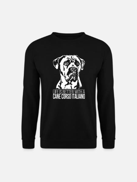 Cane Corso Italiano life is better Hunde Wilsigns - Unisex Pullover - Schwarz