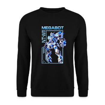 Game Console MegaBot NT-W11 – Anime Shirt - Unisex Sweatshirt - black - Front - Alina (178cm) & Michal (187cm)