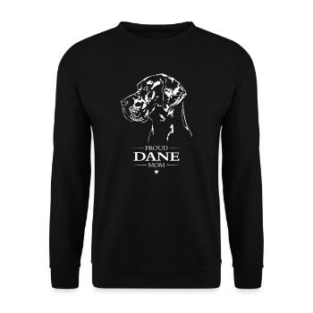 Dane Mom Dog Dog Great Dane Wilsigns - Unisex Sweatshirt - black - Front - Alina (178cm) & Michal (187cm)