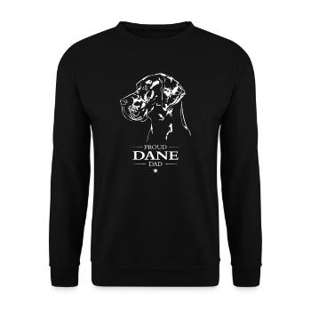 Dane Dad Dog Dog Great Dane Wilsigns - Unisex Sweatshirt - black - Front - Alina (178cm) & Michal (187cm)