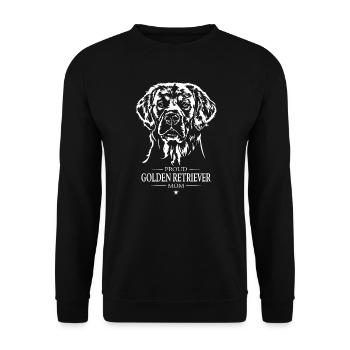 Golden Retriever Mom Hunde Hund Wilsigns - Unisex Pullover - Schwarz - Vorne - Alina (178cm) & Michal (187cm)