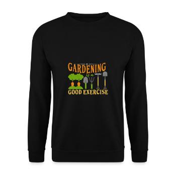 Garten Motiv Gärtner & Gärtnerin Spruch - Unisex Pullover - Schwarz - Vorne - Alina (178cm) & Michal (187cm)