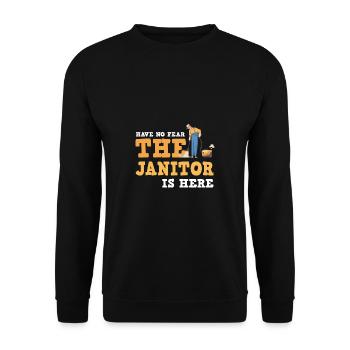 Putzfrau Spruch Reinigungskraft Putzfee - Unisex Pullover - Schwarz - Vorne - Alina (178cm) & Michal (187cm)