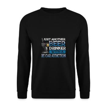 RC Auto Hobby Spruch Ferngestuertes Auto - Unisex Pullover - Schwarz - Vorne - Alina (178cm) & Michal (187cm)