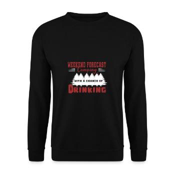 Camping Camper Outdoor Sommer Design - Unisex Pullover - Schwarz - Vorne - Alina (178cm) & Michal (187cm)
