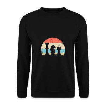 Chess - Unisex Sweatshirt - black - Front - Alina (178cm) & Michal (187cm)