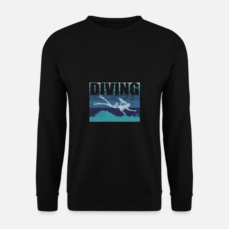 Taucher Tauchen Design Schnorcheln - Unisex Pullover - Schwarz