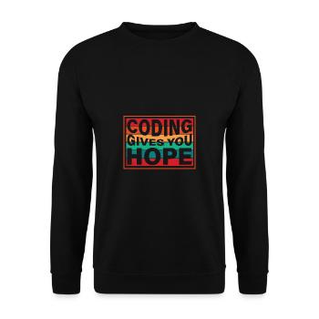 Lustiger Informatiker Spruch, Informatik - Unisex Pullover - Schwarz - Vorne - Alina (178cm) & Michal (187cm)