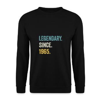 59e anniversaire 59 ans de légende depuis 1965 - Sweat-shirt Unisexe - noir - Devant - Alina (178cm) & Michal (187cm)