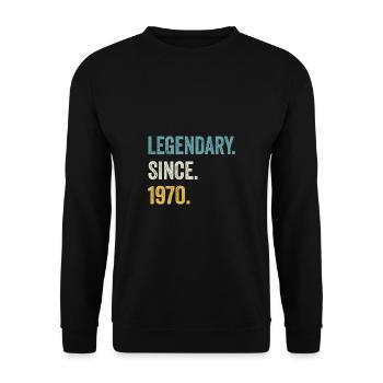 54e anniversaire 54 ans de légende depuis 1970 - Sweat-shirt Unisexe - noir - Devant - Alina (178cm) & Michal (187cm)