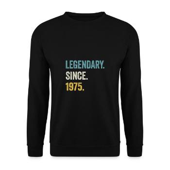 49e anniversaire 49 ans de légende depuis 1975 - Sweat-shirt Unisexe - noir - Devant - Alina (178cm) & Michal (187cm)