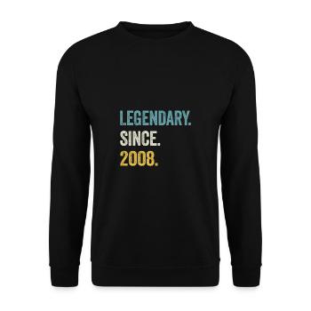 17 Years Old Legendary Since 2008 17th Birthday - Unisex Sweatshirt - black - Front - Alina (178cm) & Michal (187cm)