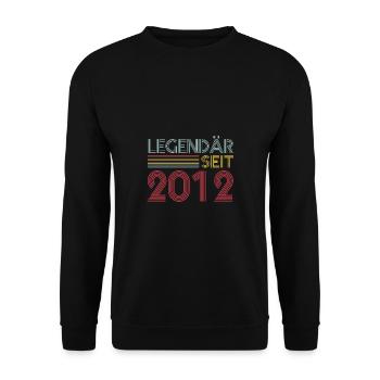 11 Jahre Legendär Seit 2012 11. Geburtstag - Unisex Pullover - Schwarz - Vorne - Alina (178cm) & Michal (187cm)