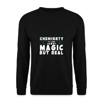 Chemie Lehrer Wissenschaftler Chemieker - Unisex Pullover - Schwarz - Vorne - Alina (178cm) & Michal (187cm)