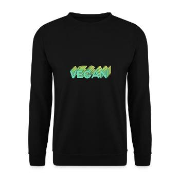 vegan - Unisex Sweatshirt - black - Front - Alina (178cm) & Michal (187cm)