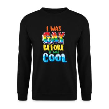 LGBT LGBTQ Regenbogen Schwul Lesbisch Geschenk - Unisex Pullover - Schwarz - Vorne - Alina (178cm) & Michal (187cm)