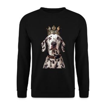 Dalmatiner - Unisex Pullover - Schwarz - Vorne - Alina (178cm) & Michal (187cm)