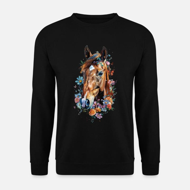 Quarter Pferd - Unisex Pullover - Schwarz