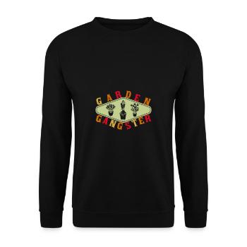 Garten Motiv Gärtner & Gärtnerin Spruch - Unisex Pullover - Schwarz - Vorne - Alina (178cm) & Michal (187cm)