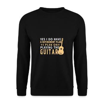 Gitarre Musik Gitarisst Gitarren Spruch - Unisex Pullover - Schwarz - Vorne - Alina (178cm) & Michal (187cm)