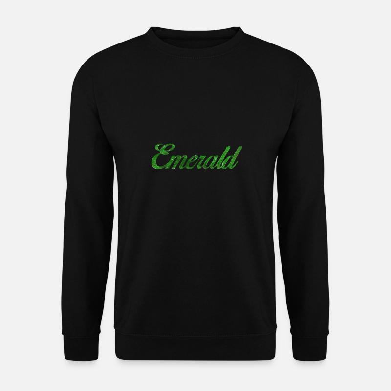 Emerald Stylized Text - Unisex Sweatshirt - black
