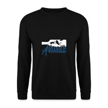 Taucher Tauchen Design Schnorcheln - Unisex Pullover - Schwarz - Vorne - Alina (178cm) & Michal (187cm)