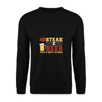 Lustiger Grill-Spruch I Grillen Motiv - Unisex Pullover - Schwarz - Vorne - Alina (178cm) & Michal (187cm)