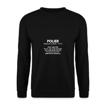 Definition Polier Lautschrift Alleskönner Geschenk - Unisex Pullover - Schwarz - Vorne - Alina (178cm) & Michal (187cm)